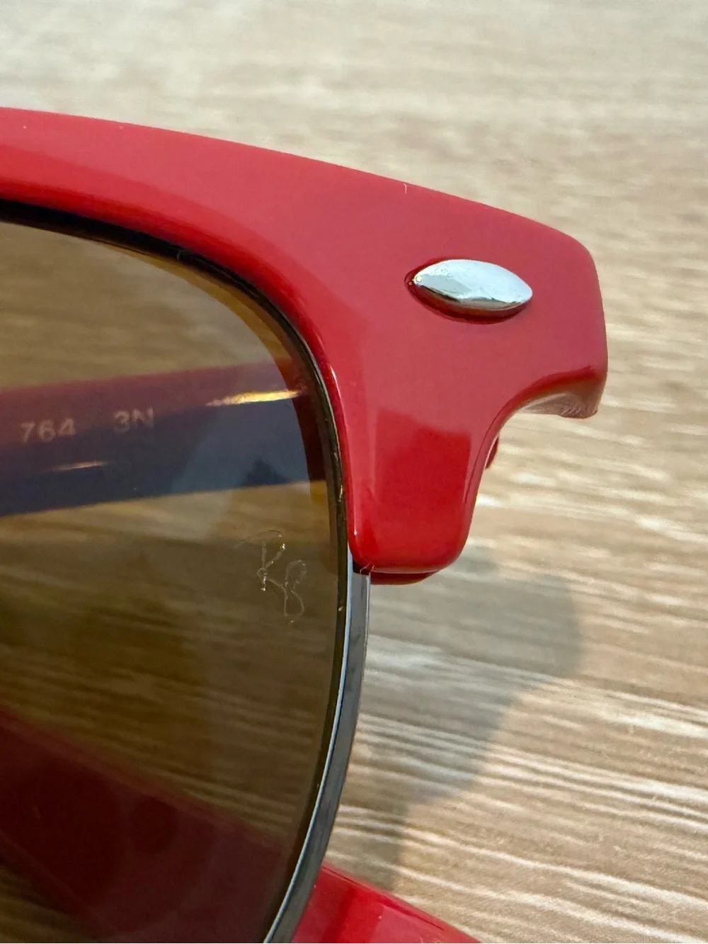 Ray-Ban Sunglasses RB4132 Red Frame Brown Lenses Rare Discontinued Mint Cond